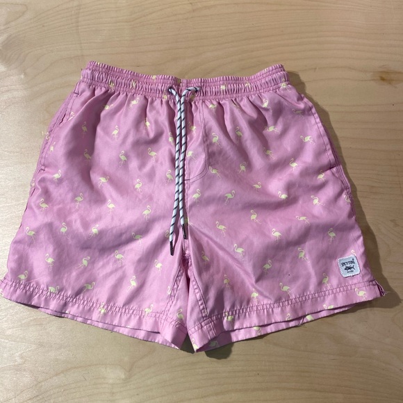 Spicy Tuna Other - Spicy Tuna Pink Flamingos Swimming Trunks Small (MQ)